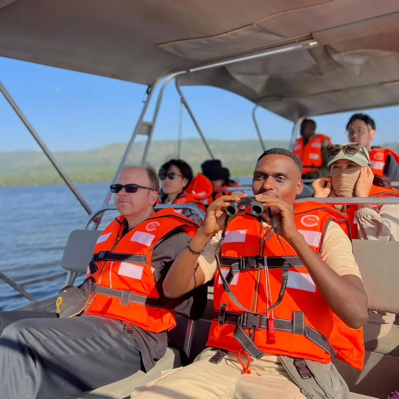 Lake Ihema boat cruise during a Rwanda honeymoon adventure safari