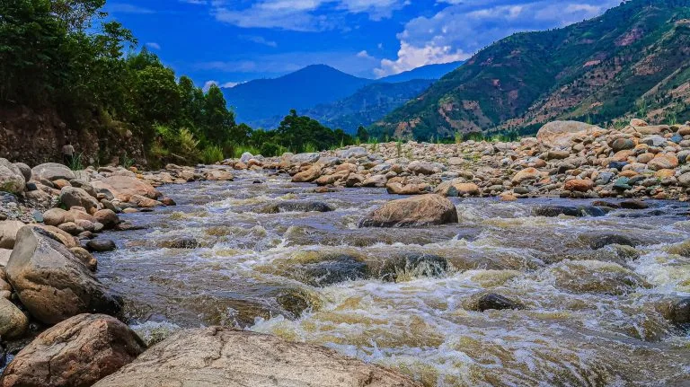 Rivers are in Rwenzori Mountains