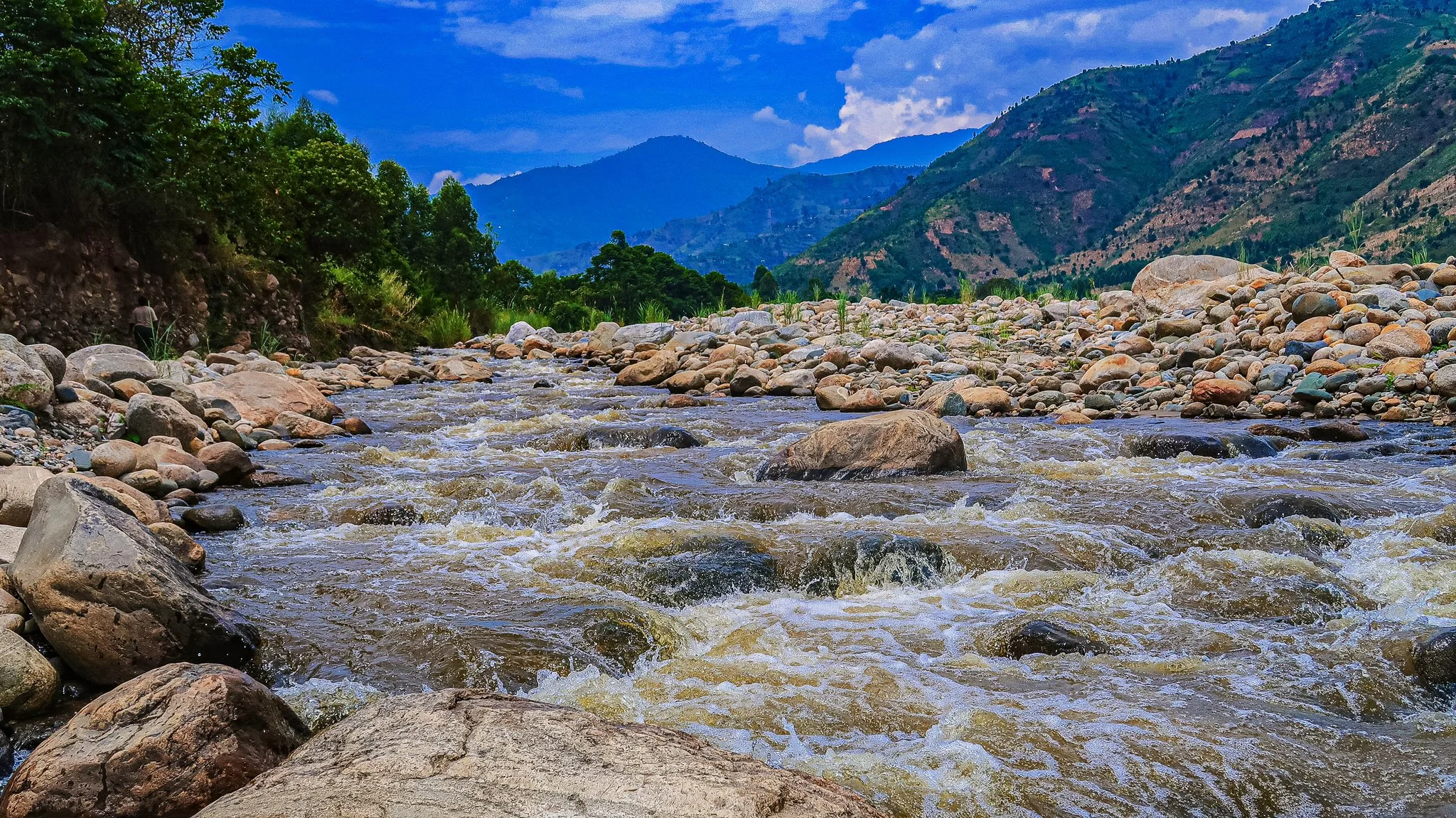 Rivers are in Rwenzori Mountains