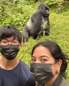 Tourists trekking through Bwindi Forest on a Uganda gorilla safari