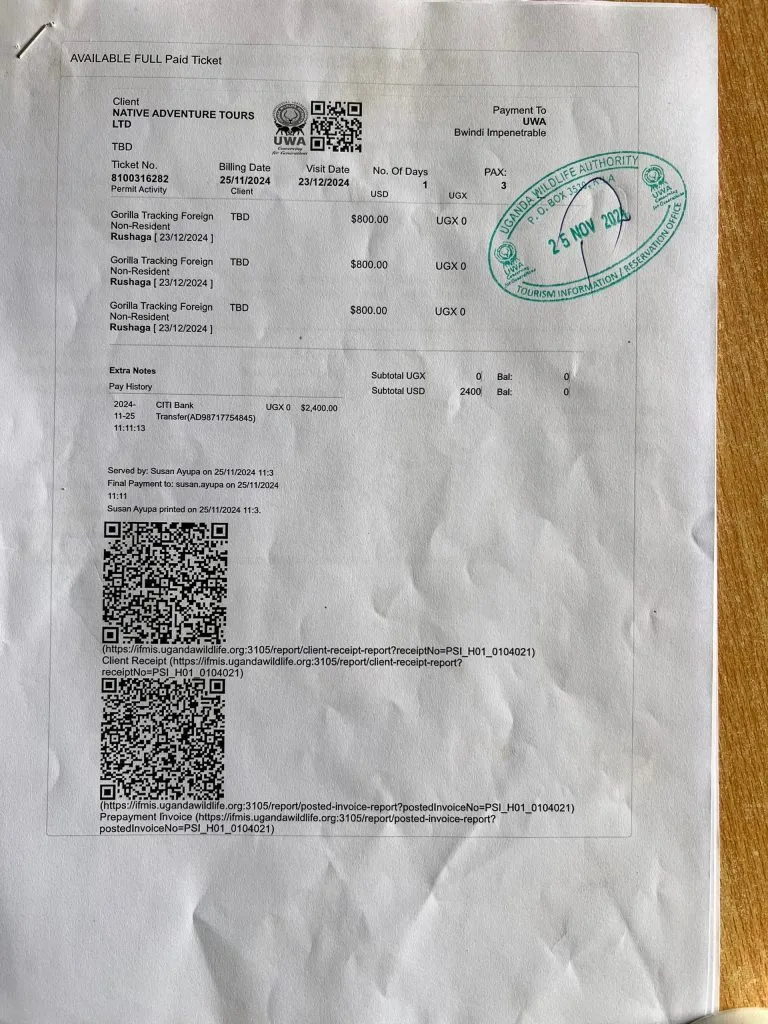 Bwindi Gorilla Permits