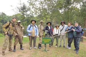 Tourists trekking to see gorillas in Uganda’s Bwindi Forest in January