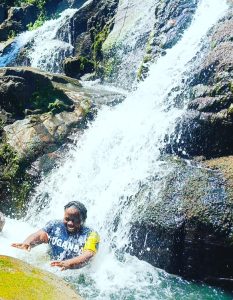Scenic view of Mahoma waterfall Fort Portal Uganda