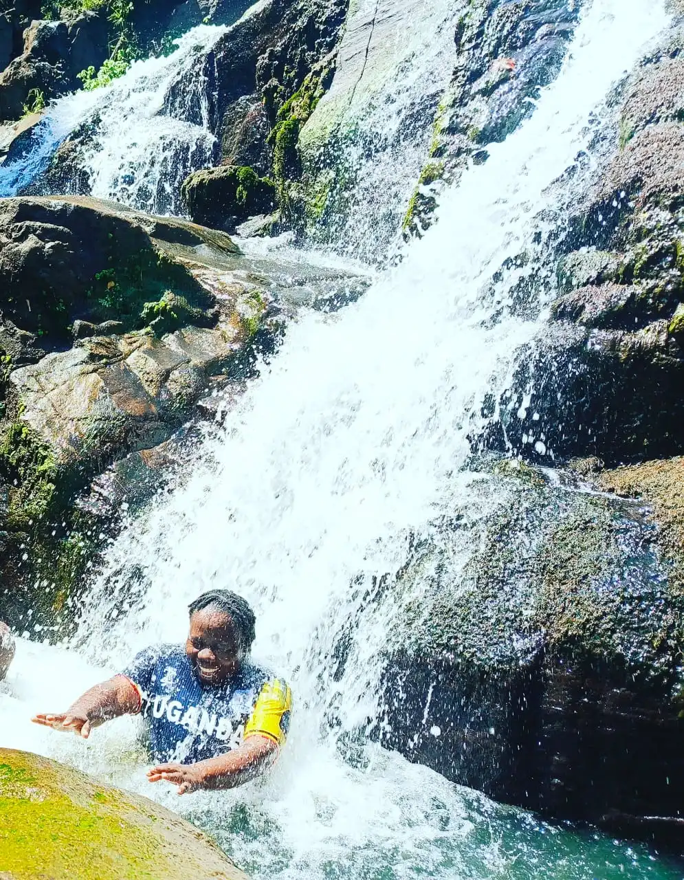 Scenic view of Mahoma waterfall Fort Portal Uganda