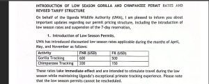 Low-Season Discounted Gorilla Permits Uganda