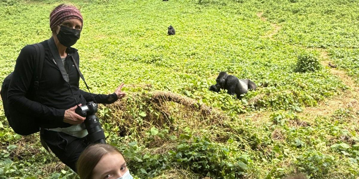 Native Africa Tours Guests watching Gorillas in Bwindi