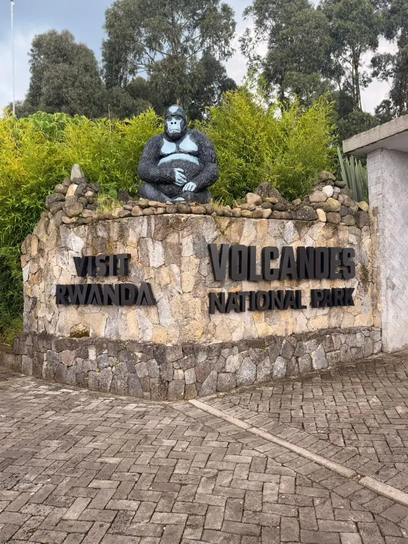 Photo of the Volcanoes National Park Main Entrance where Gorilla Trekking in Rwanda Starts