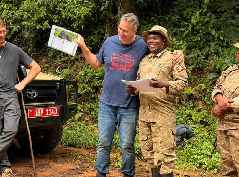 Our guest awarded a gorilla certificate after trekking the gorillas in Bwindi