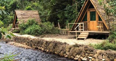 Cyinzobe Trail in Nyungwe National Park riverside cabins and rainforest scenery