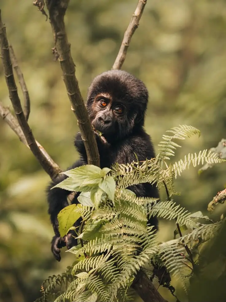 Mountain gorilla trekking safari from Kigali Airport, Rwanda.